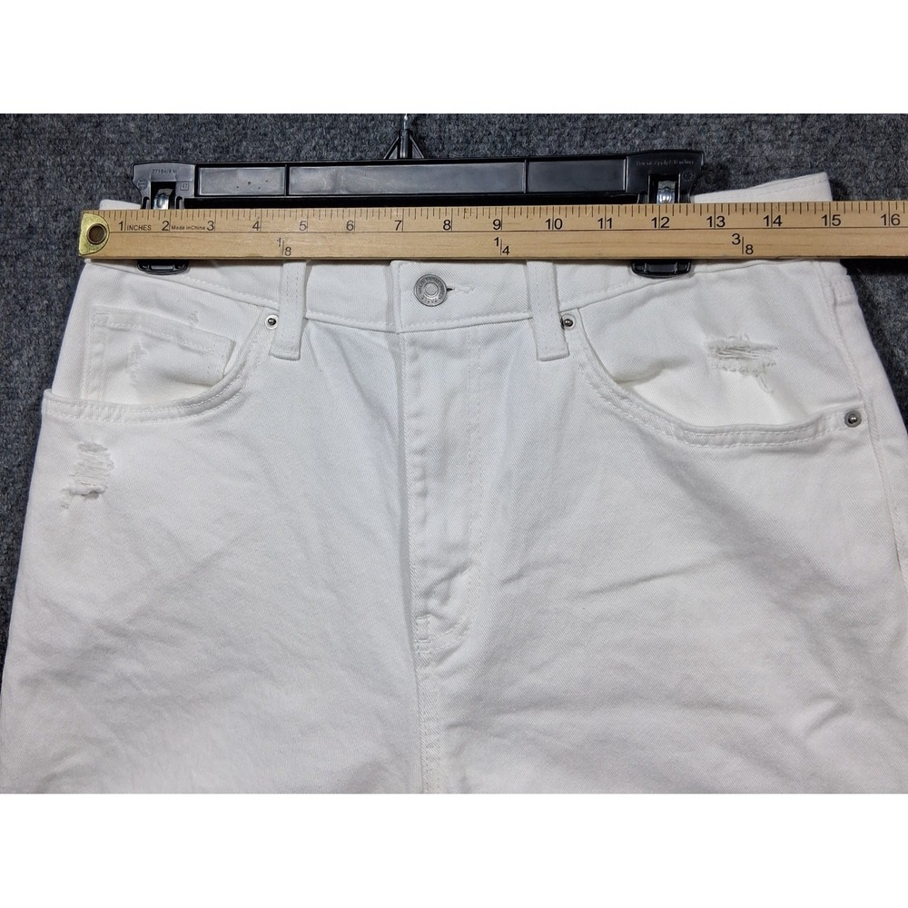 Wild Fable Womens White High Rise Dad Jeans Distressed Ripped Size 10 331042477 - Picture 9 of 14